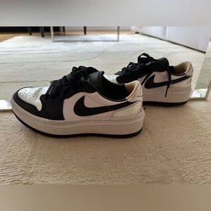 Air Jordan 1 Elevate Low Sneaker in Metallic Silver, Black, White, & White Onyx